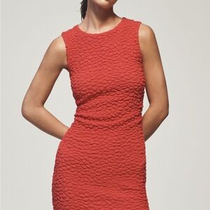 By Anthropologie Deep Magenta Textured Shift Dress in Small New w/ tags